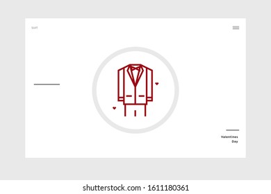 linear design suit, love themed icons with white background, perfect for valentine and wedding