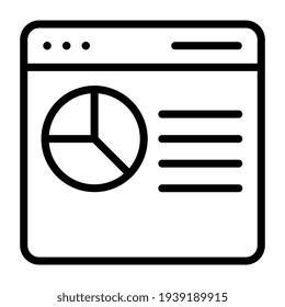 Vector de diseño lineal del icono de infografía web