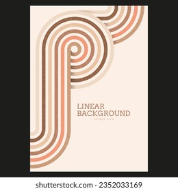 Diseño lineal de estilo vintage. Fondo abstracto con líneas de color paralelas