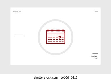 linear design wedding day, love themed icons with white background, perfect for valentine and wedding