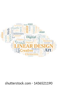 Linear Design word cloud. Wordcloud made with text only.