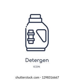 Linear detergen icon from Miscellaneous outline collection. Thin line detergen icon isolated on white background. detergen trendy illustration