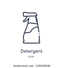 Linear detergent icon from Cleaning outline collection. Thin line detergent vector isolated on white background. detergent trendy illustration