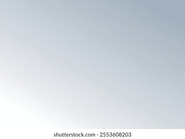 Linear diagonal gradient background from white to grey
