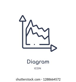 Linear diagram icon from Artifical intelligence outline collection. Thin line diagram vector isolated on white background. diagram trendy illustration