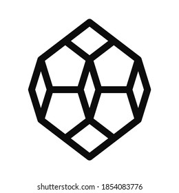 Icono de diamante lineal. Ilustración Vectorial Para Logotipos, Etiquetas, Etiquetas Y Otros Diseños.