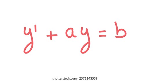 Linear differential equation formula in mathematics.