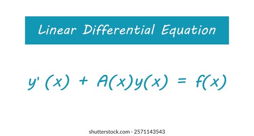 Linear differential equation formula in mathematics.