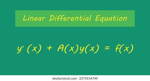 Linear differential equation formula in mathematics.