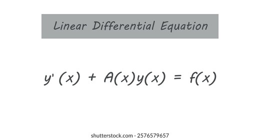 Linear differential equation formula in mathematics.