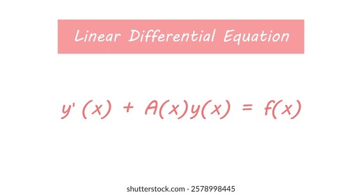 Linear differential equation formula in mathematics.