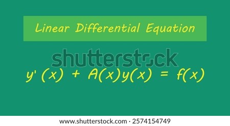 Linear differential equation formula in mathematics.