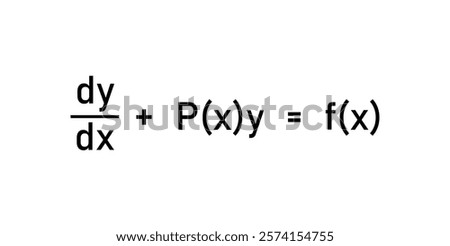 Linear differential equation formula in mathematics.