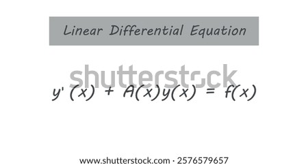 Linear differential equation formula in mathematics.