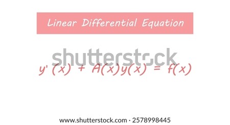 Linear differential equation formula in mathematics.