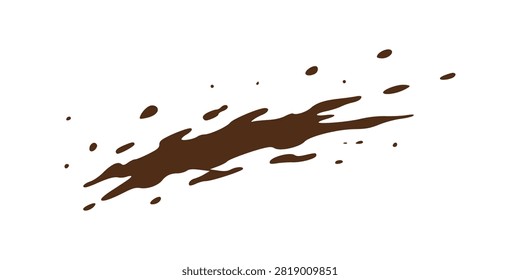 Linear Dirt Splash Mark On White