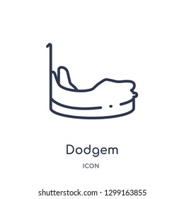 Linear dodgem icon from Kids and baby outline collection. Thin line dodgem icon isolated on white background. dodgem trendy illustration