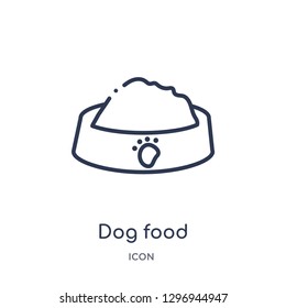 Linear dog food icon from Food outline collection. Thin line dog food icon isolated on white background. dog food trendy illustration
