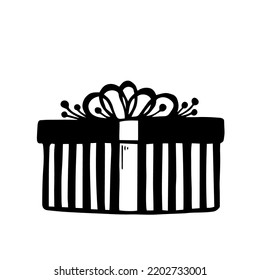 Lineare Doodle-Boxen in Ferienverpackungen. Vektorgrafiken.