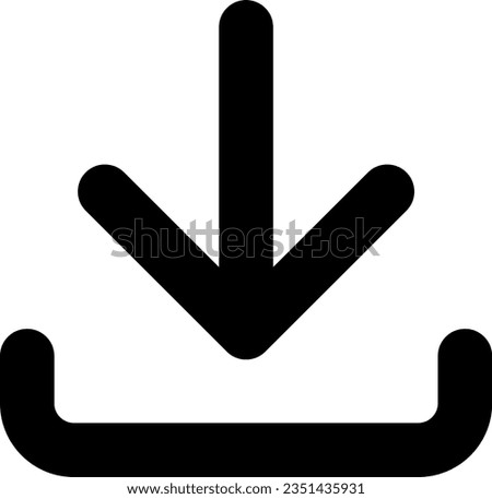 Linear download icon for web, pc and mobile app