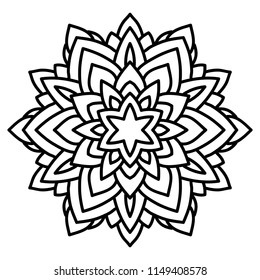 Linear Drawing Mandala Vector Stock Vector (Royalty Free) 1149408578 ...