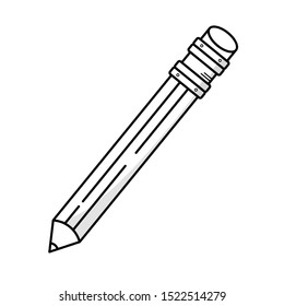 Linear Drawing Pencil Eraser Stock Vector (Royalty Free) 1522514279 ...