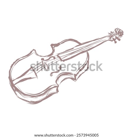Similar – Image, Stock Photo Violin sketch. Hand-drawn ink black and white drawing