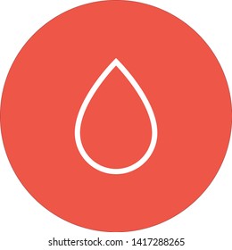 Linear drop water vector icon .The symbol of a rain and clean water , an illustration of a raindrop .The wheather line.