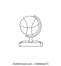 Linear earth globe icon from Education outline collection. Thin line earth globe icon vector isolated on white background. earth globe trendy illustration
