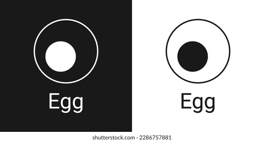 Linear egg icon, outline vector sign, linear icon, isolated on white background. Logo illustration