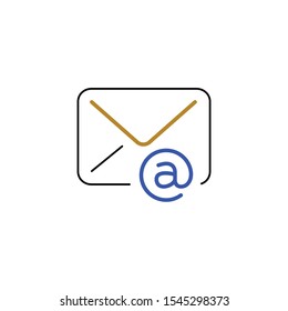 linear e-mail Icon, Stock Vector illustration isolated on white background.