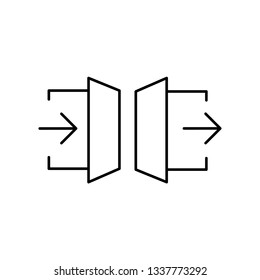 Linear enter and exit icons