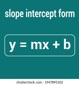 linear equations slope intercept form formula