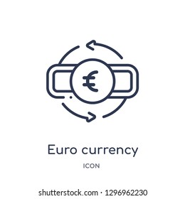 Linear euro currency icon from Commerce outline collection. Thin line euro currency icon isolated on white background. euro currency trendy illustration