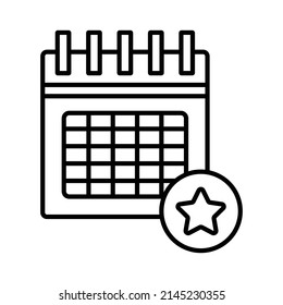 Icono de evento lineal en el fondo blanco