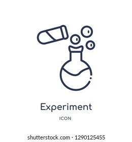 Linear experiment icon from Chemistry outline collection. Thin line experiment vector isolated on white background. experiment trendy illustration