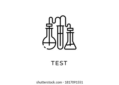 Linear Experiment icon in vector. Logotype