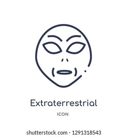 Linear extraterrestrial icon from Astronomy outline collection. Thin line extraterrestrial vector isolated on white background. extraterrestrial trendy illustration