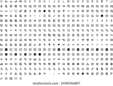 Linear and facial AI related icon