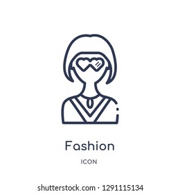 Linear fashion icon from Blogger and influencer outline collection. Thin line fashion vector isolated on white background. fashion trendy illustration