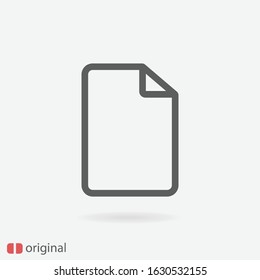 A linear file icon isolated on white background. A document icon and a folder icon. A simple modern symbol  for website design, mobile app, ui. Vector Illustration.