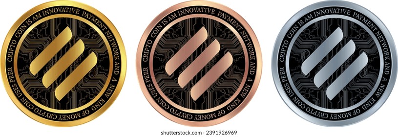 linear finance-lina virtual currency logo. vector illustrations. 3d illustrations.