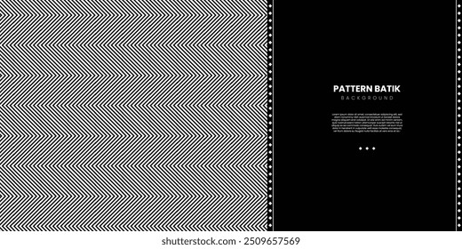Linear flat design abstract wave lines pattern, batik line pattern abstract background.