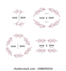Linear flat wedding monograms collection. - Vector.