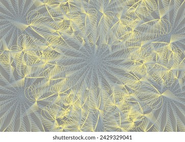Linear floral background for textiles or fabrics. Abstract flowering daisies for fashion trends, business concepts, cover, scrapbooking, interior solutions, tiles, posters, invitation cards, etc.
