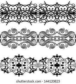 Linear floral ornament, EPS8 - vector graphics.