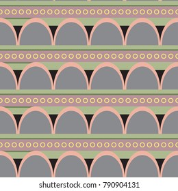 Linear Floral Petals in pinks and greens