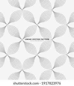 linear flower abstract vector pattern design, repeating abstract Flower, dark line of leaf or flowers, floral. graphic clean design for fabric, event, wallpaper etc. pattern is on swatches panel.