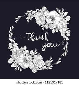 
Linear flower wreath wedding