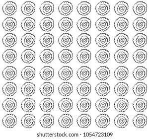 Linear flowers on a light background. Simple linear minimalistic drawing. Stylization .Vector image. High resolution. The theme of spring, summer and autumn. Textile print. A print pattern.